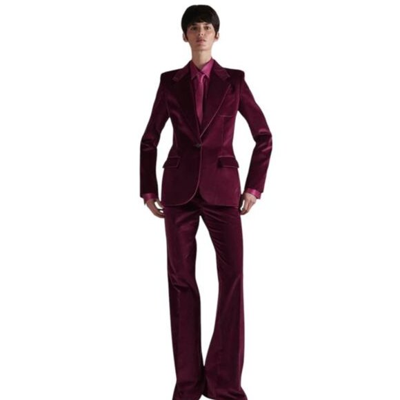 Barbara Bui Women's Bootleg Suit Velvet Trousers